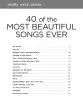 40 of the Most Beautiful Songs Ever: Really Easy Piano - Book