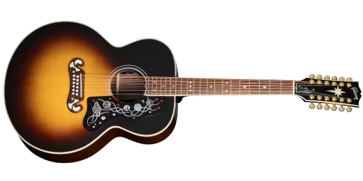 Gibson - Brian May SJ-200 12-String Acoustic/Electric Guitar with Hardshell Case - Vintage Sunburst