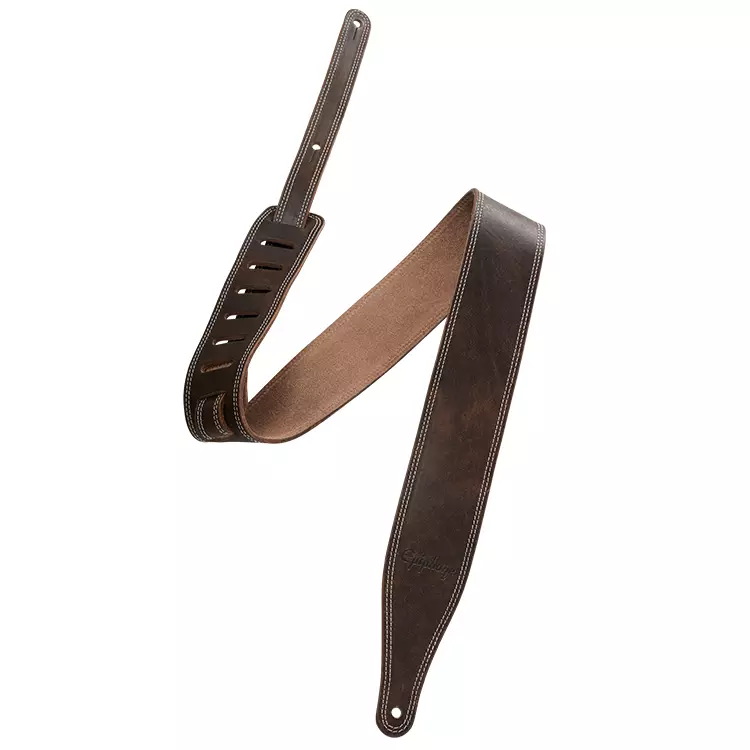 Premium Leather Guitar Strap - Brown