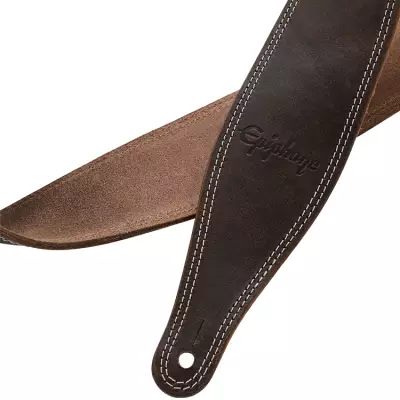 Premium Leather Guitar Strap - Brown