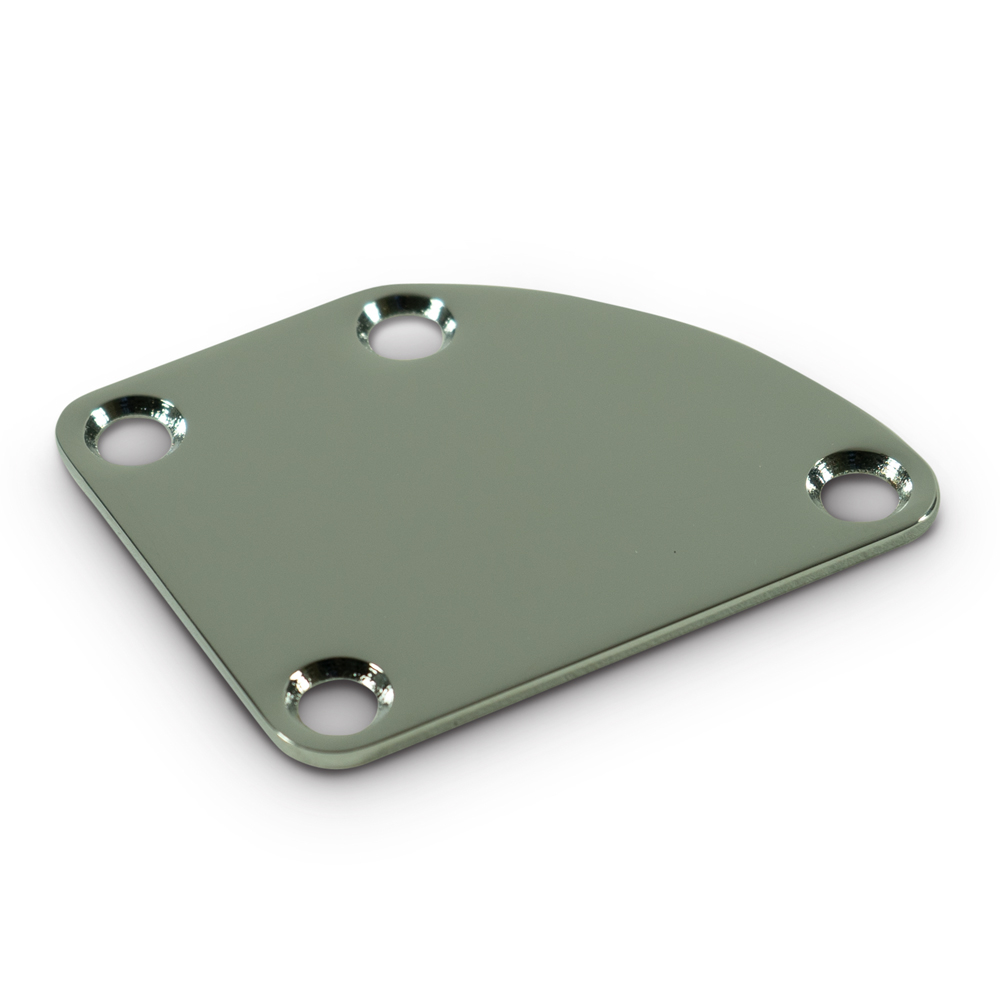 4 Hole Neck Plate with Rounded Corner - Chrome