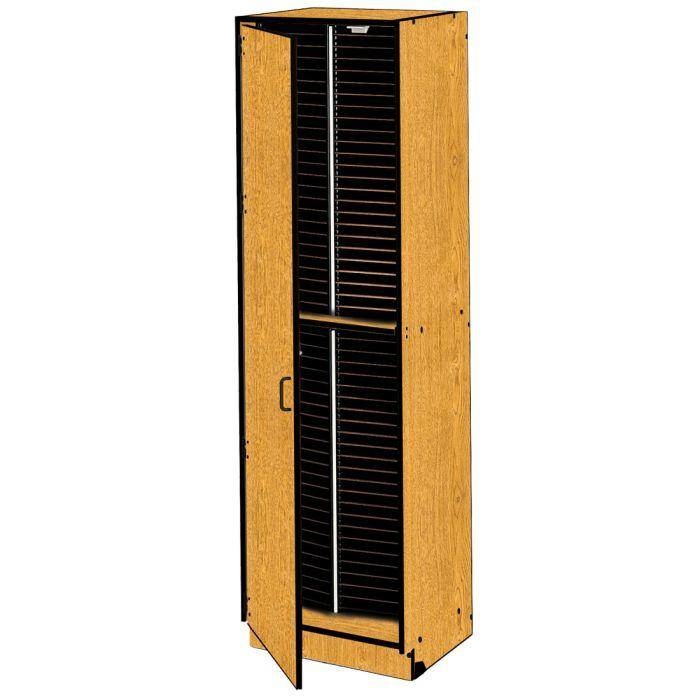 Tall Band/Orchestra Folio Cabinet with Doors - Solar Oak