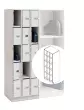 Wenger - UltraStor Cabinet with 15 Small Compartments and Grille Doors - Oyster