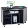 Wenger - Right-Curved Rehearsal Resource Center with Stereo Rack - Oyster