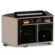 Wenger - Left-Curved Rehearsal Resource Center with Drawer - Wenger Maple