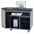 Wenger - Left-Curved Rehearsal Resource Center with Stereo Rack - Pebble