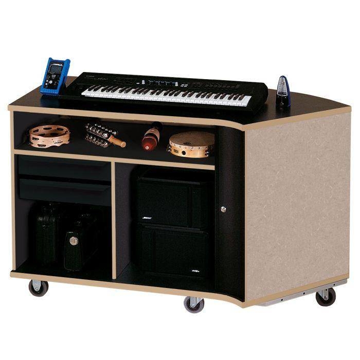 Right-Curved Rehearsal Resource Center with Drawer - Evening Tigris