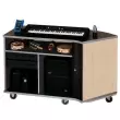 Wenger - Right-Curved Rehearsal Resource Center with Drawer - Wenger Maple