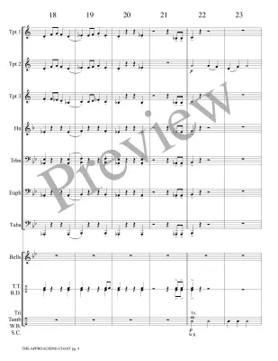 The Approaching Coast - Marlatt - Brass Choir - Score/Parts