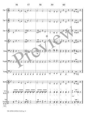 The Approaching Coast - Marlatt - Brass Choir - Score/Parts