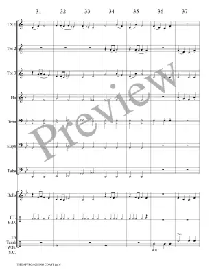 The Approaching Coast - Marlatt - Brass Choir - Score/Parts