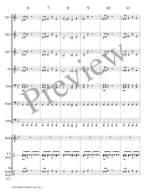 The Approaching Coast - Marlatt - Brass Choir - Score/Parts