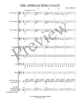 The Approaching Coast - Marlatt - Brass Choir - Score/Parts