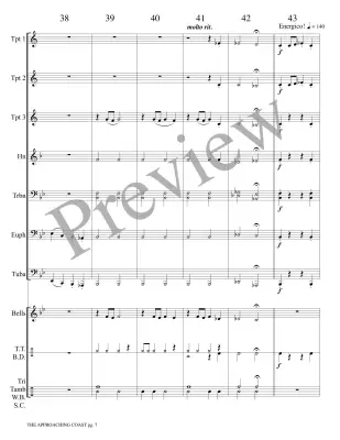 The Approaching Coast - Marlatt - Brass Choir - Score/Parts