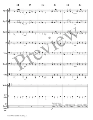 The Approaching Coast - Marlatt - Brass Choir - Score/Parts