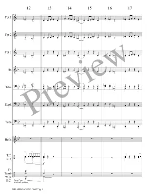 The Approaching Coast - Marlatt - Brass Choir - Score/Parts