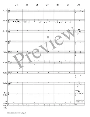 The Approaching Coast - Marlatt - Brass Choir - Score/Parts