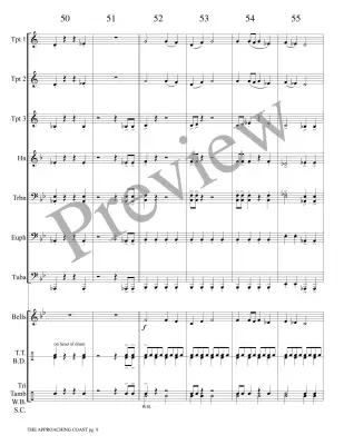 The Approaching Coast - Marlatt - Brass Choir - Score/Parts