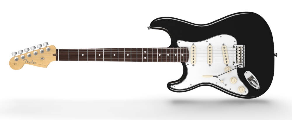 American Standard Lefthanded Stratocaster - RW Fingerboard - Black