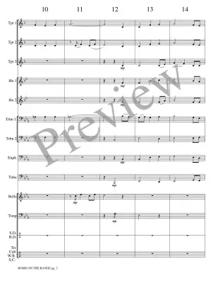 Home on the Range - Marlatt - Brass Choir - Score/Parts