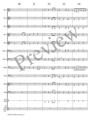 Home on the Range - Marlatt - Brass Choir - Score/Parts