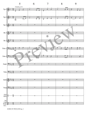 Home on the Range - Marlatt - Brass Choir - Score/Parts