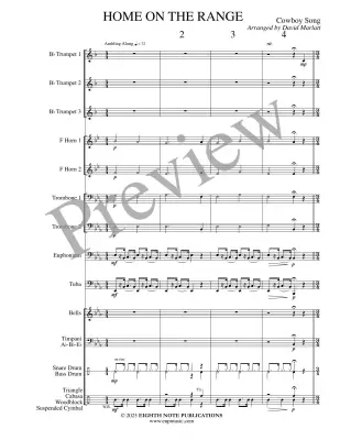 Home on the Range - Marlatt - Brass Choir - Score/Parts