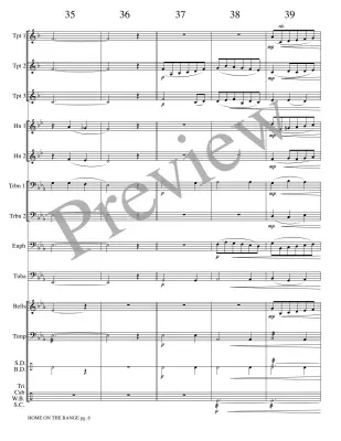 Home on the Range - Marlatt - Brass Choir - Score/Parts