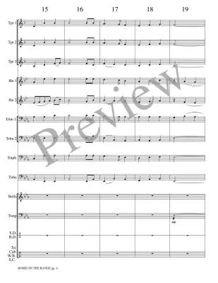 Home on the Range - Marlatt - Brass Choir - Score/Parts