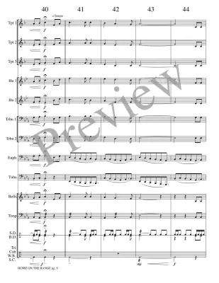 Home on the Range - Marlatt - Brass Choir - Score/Parts