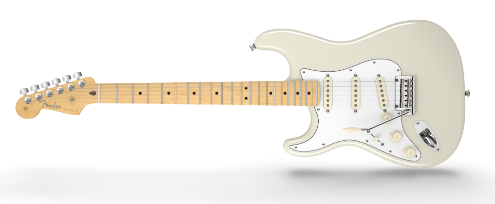 American Standard Lefthanded Stratocaster - Maple Fingerboard - Olympic White