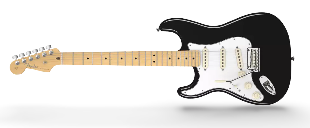 American Standard Lefthanded Stratocaster - Maple Fingerboard - Black