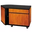 "Wenger - Left-Curved Rehearsal Resource Center with Lower Security Doors - Cherry"