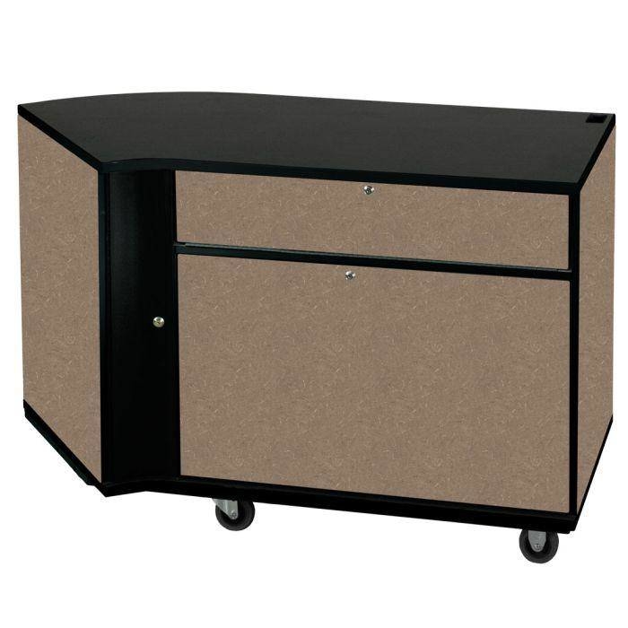 Left-Curved Rehearsal Resource Center with Lower Security Doors - Evening Tigris