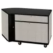 Wenger - Left-Curved Rehearsal Resource Center with Upper Security Doors - Pebble