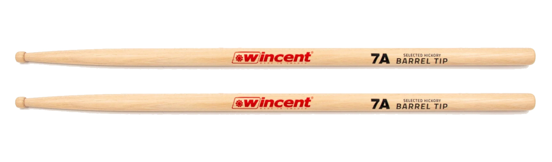 Barrel Tip Hickory Drumsticks - 7A