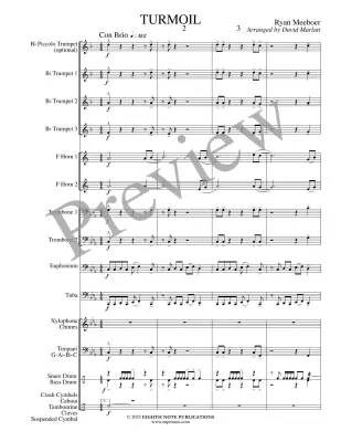 Turmoil - Meeboer - Brass Choir - Score/Parts