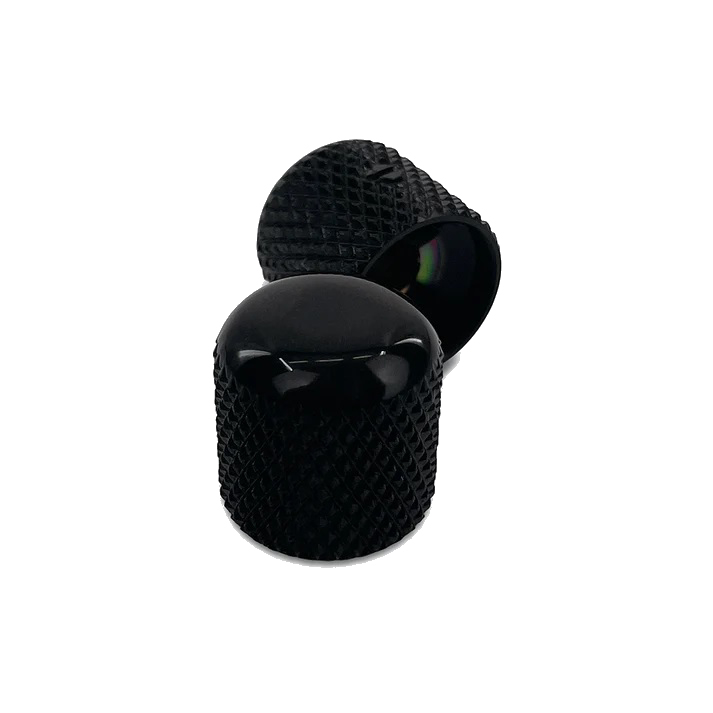 MK-0110 Metal Dome Knobs - Black (2 Pack)