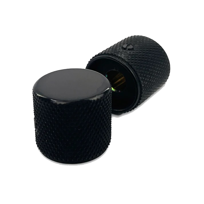 MK-0115 Metal Barrel Knobs - Black (2 Pack)