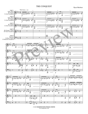 The Conquest - Meeboer - Woodwind Ensemble - Score/Parts
