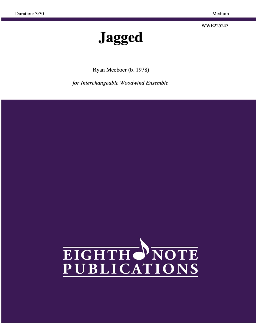 Jagged - Meeboer - Woodwind Ensemble - Score/Parts