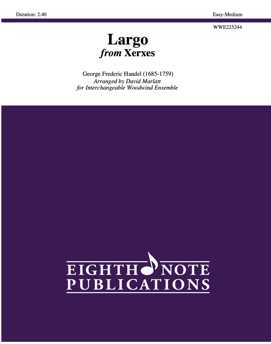 Largo from Xerxes - Handel/Marlatt - Woodwind Ensemble - Score/Parts