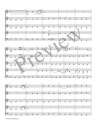 Largo from Xerxes - Handel/Marlatt - Woodwind Ensemble - Score/Parts
