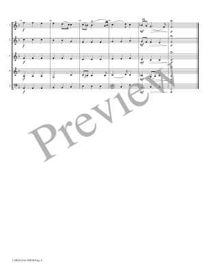 Largo from Xerxes - Handel/Marlatt - Woodwind Ensemble - Score/Parts