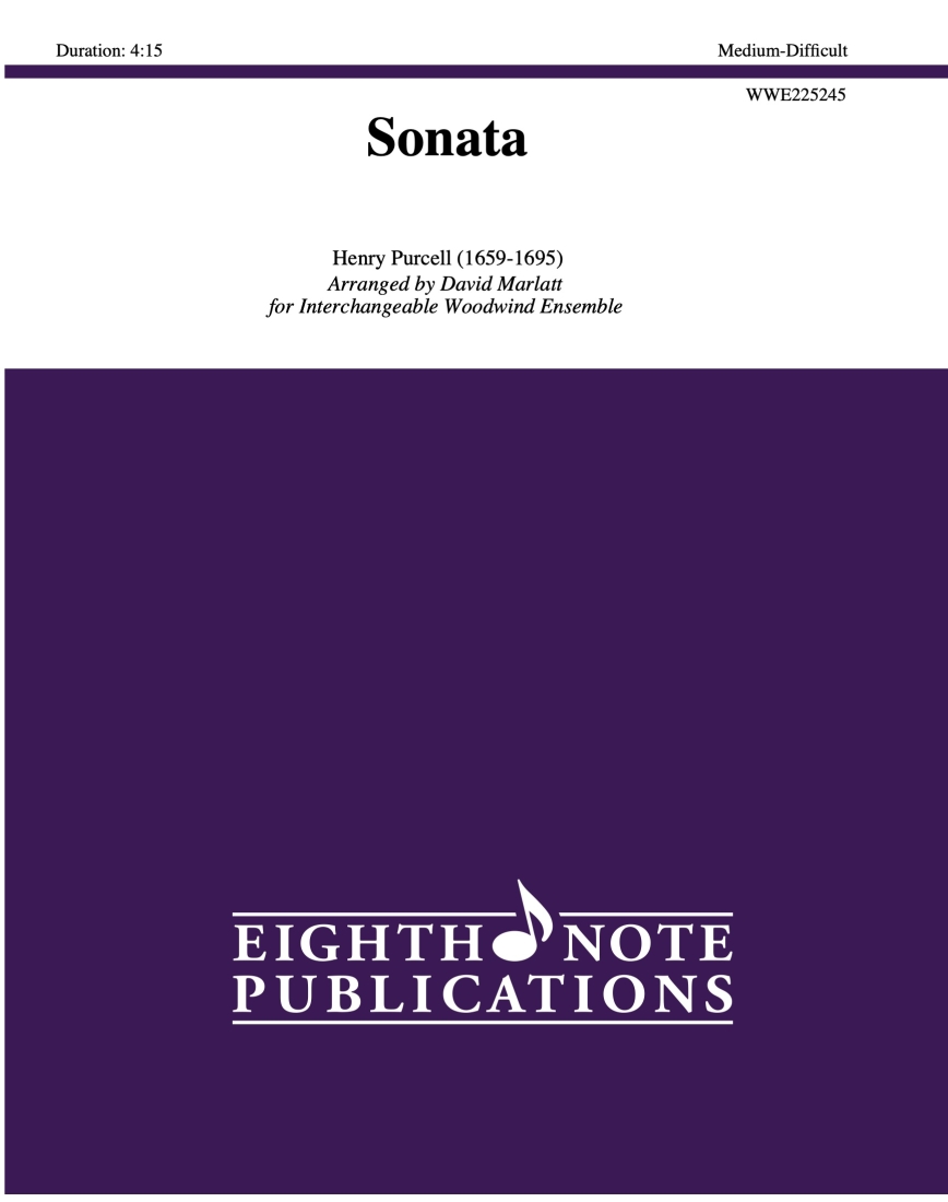 Sonata - Purcell/Marlatt - Woodwind Ensemble - Score/Parts
