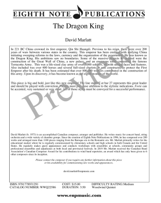 The Dragon King - Marlatt - Woodwind Quintet - Score/Parts