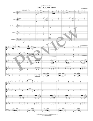 The Dragon King - Marlatt - Woodwind Quintet - Score/Parts
