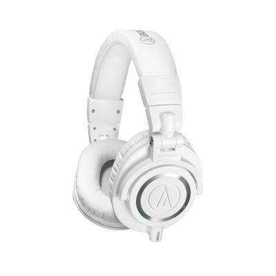 Audio-Technica - ATH-M50X Closed Back Monitor Headphones w/3 Cables - White