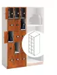 Wenger - UltraStor Cabinet with 10 Small Compartments and Grille Door - Cherry