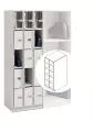 Wenger - UltraStor Cabinet with 10 Compartments  and Grille Door- Oyster